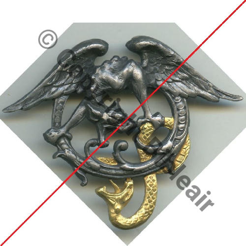 5eRGT CHASSEURS AFRIQUE  SM Eping bascule Dos lisse irreg Embouti Src.grandspins13 184Eur10.12 